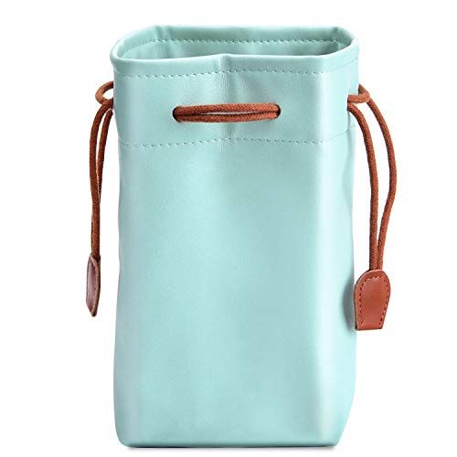  SUNMNS PU Leather Drawstring Pouch Bag Compatible with Fujifilm Instax Mini 11 9 8 90 70 26 Instant Camera, Instant Film Printer and Kids Camera, Blue