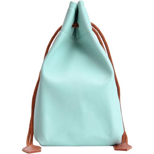  SUNMNS PU Leather Drawstring Pouch Bag Compatible with Fujifilm Instax Mini 11 9 8 90 70 26 Instant Camera, Instant Film Printer and Kids Camera, Blue