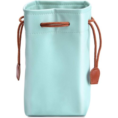  SUNMNS PU Leather Drawstring Pouch Bag Compatible with Fujifilm Instax Mini 11 9 8 90 70 26 Instant Camera, Instant Film Printer and Kids Camera, Blue