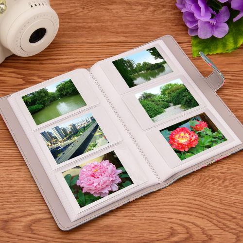  Sunmns Flower Wallet PU Leather Photo Album Compatible with Fujifilm Instax Mini 11 9 8 90 8+ 26 7s Instant Camera Film, Polaroid Snap Zip Z2300 PIC-300 Film (Retro Floral)