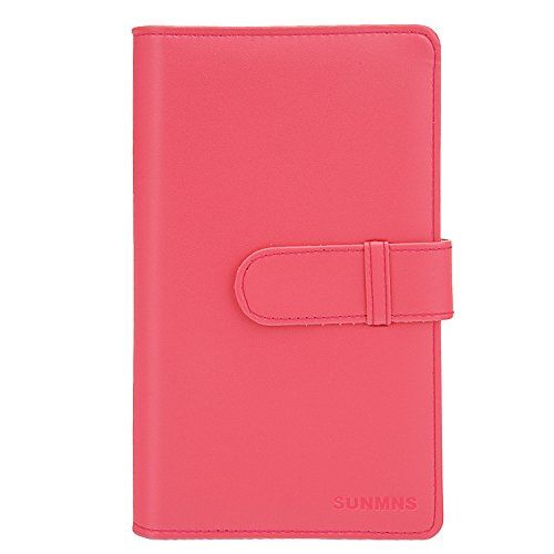  Sunmns Wallet PU Leather Photo Album Compatible with Fujifilm Instax Mini Instant Film (Pink)