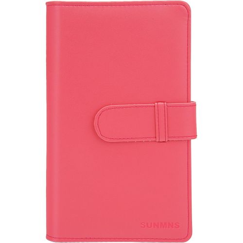  Sunmns Wallet PU Leather Photo Album Compatible with Fujifilm Instax Mini Instant Film (Pink)