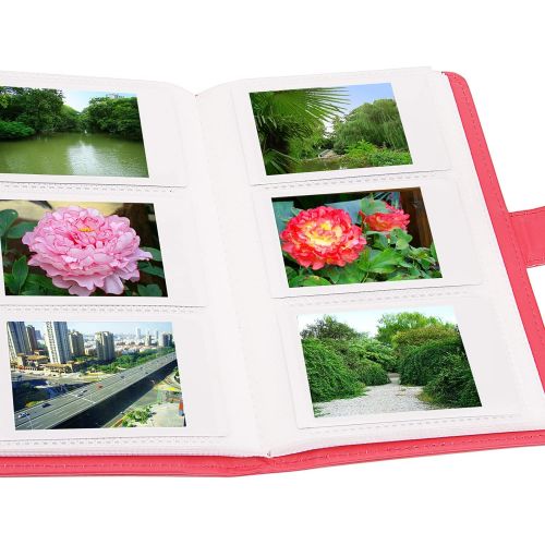  Sunmns Wallet PU Leather Photo Album Compatible with Fujifilm Instax Mini Instant Film (Pink)