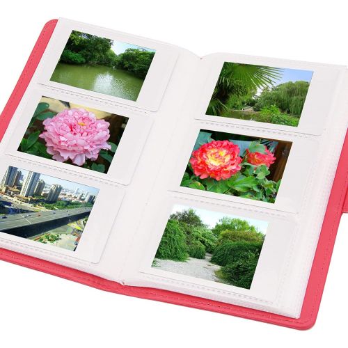  Sunmns Wallet PU Leather Photo Album Compatible with Fujifilm Instax Mini Instant Film (Pink)