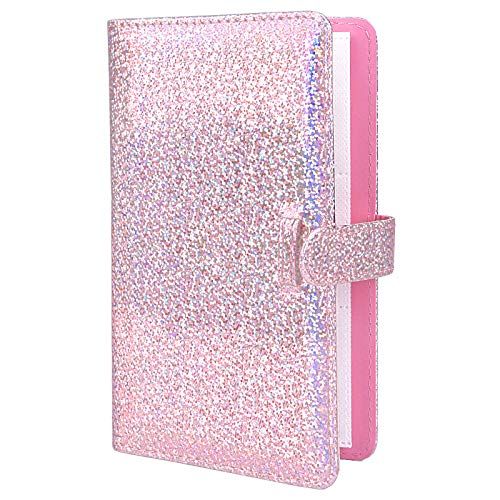  Sunmns Wallet PU Leather Photo Album for Fujifilm Instax Mini 11 9 8 90 8+ 26 7s Instant Camera Film, Polaroid Snap Zip Z2300 PIC-300 Film (Shining Pink)