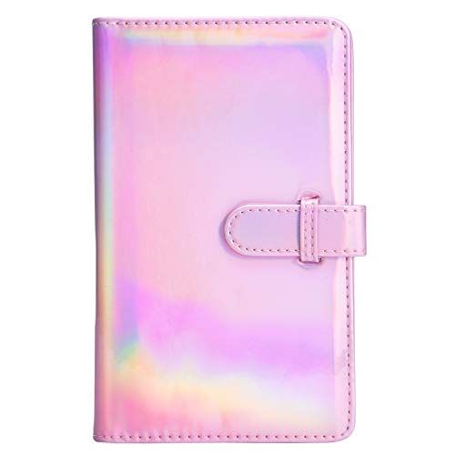  Sunmns Wallet PU Leather Photo Album Compatible with Fujifilm Instax Mini 11 9 8 90 8+ 26 7s Instant Camera Film, Polaroid Snap Zip Z2300 PIC-300 Film (Bright Pink)