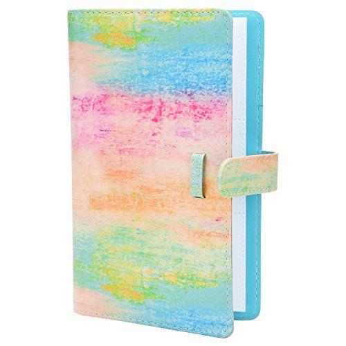  Sunmns Colorful Wallet PU Leather Photo Album Compatible with Fujifilm Instax Mini 11 9 8 90 8+ 26 7s Instant Camera Film, Polaroid Snap Zip Z2300 PIC-300 Film (Rainbow)