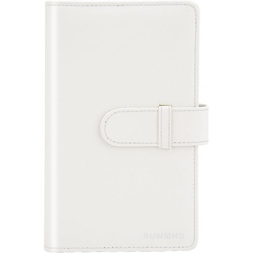  Sunmns Wallet PU Leather Photo Album Compatible with Fujifilm Instax Mini Instant Film (White)