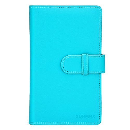  Sunmns Wallet PU Leather Photo Album Compatible with Fujifilm Instax Mini Instant Film (Azure Blue)