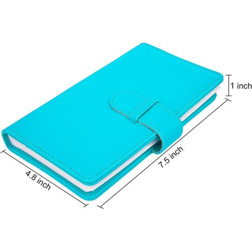  Sunmns Wallet PU Leather Photo Album Compatible with Fujifilm Instax Mini Instant Film (Azure Blue)