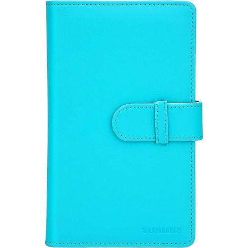  Sunmns Wallet PU Leather Photo Album Compatible with Fujifilm Instax Mini Instant Film (Azure Blue)