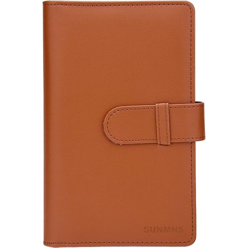  Sunmns Wallet PU Leather Photo Album Compatible with Fujifilm Instax Mini Instant Film (Brown)