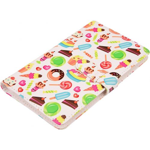  Sunmns Wallet PU Leather Photo Album Compatible with Fujifilm Instax Mini 11 9 8 90 8+ 26 7s Instant Camera Film, Polaroid Snap Zip Z2300 PIC-300 Film (Desserts)