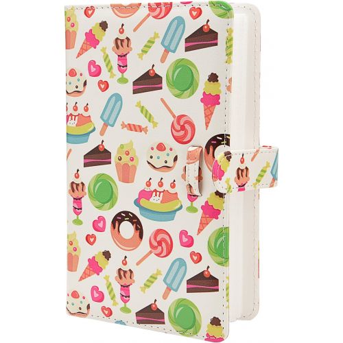  Sunmns Wallet PU Leather Photo Album Compatible with Fujifilm Instax Mini 11 9 8 90 8+ 26 7s Instant Camera Film, Polaroid Snap Zip Z2300 PIC-300 Film (Desserts)