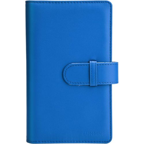  Sunmns Wallet PU Leather Photo Album Compatible with Fujifilm Instax Mini Instant Film (Dark Blue)