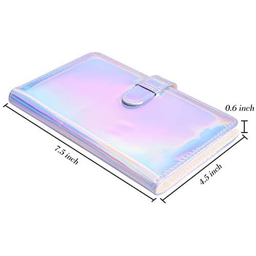  Sunmns Wallet PU Leather Photo Album Compatible with Fujifilm Instax Mini 11 9 8 90 8+ 26 7s Instant Camera Film, Polaroid Snap Zip Z2300 PIC-300 Film (Bright Silvery)