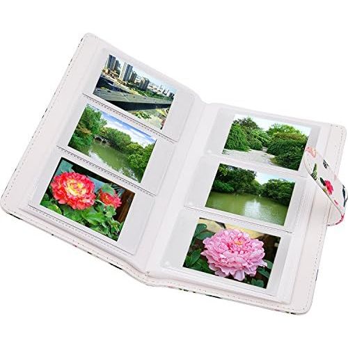  Sunmns Wallet PU Leather Photo Album Compatible with Fujifilm Instax Mini 11 9 8 90 8+ 26 7s Instant Camera Film, Polaroid Snap Zip Z2300 PIC-300 Film (White)