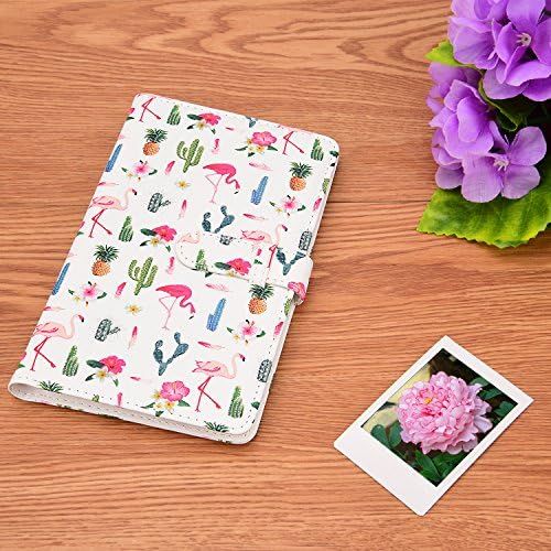  Sunmns Wallet PU Leather Photo Album Compatible with Fujifilm Instax Mini 11 9 8 90 8+ 26 7s Instant Camera Film, Polaroid Snap Zip Z2300 PIC-300 Film (White)