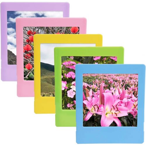  Sunmns Colorful Photo Picture Frame Compatible with Fujifilm Instax Square SQ1 SQ6 SQ10 SQ20 Camera Film, 5 Pieces