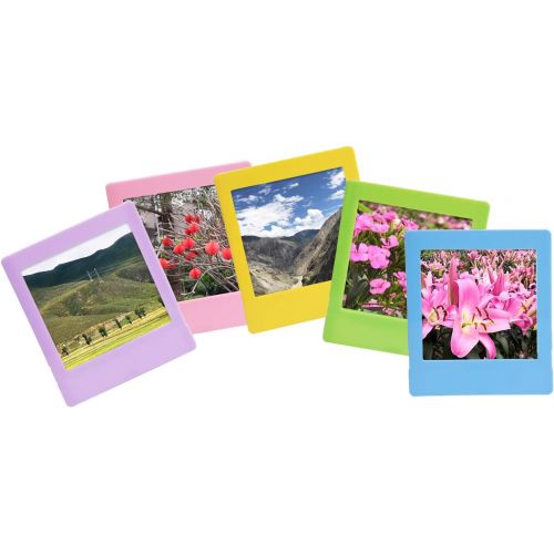  Sunmns Colorful Photo Picture Frame Compatible with Fujifilm Instax Square SQ1 SQ6 SQ10 SQ20 Camera Film, 5 Pieces