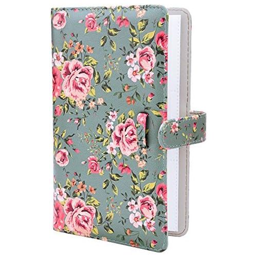  Sunmns Flower Wallet PU Leather Photo Album Compatible with Fujifilm Instax Mini 11 9 8 90 8+ 26 7s Instant Camera Film, Polaroid Snap Zip Z2300 PIC-300 Film (Retro Floral)