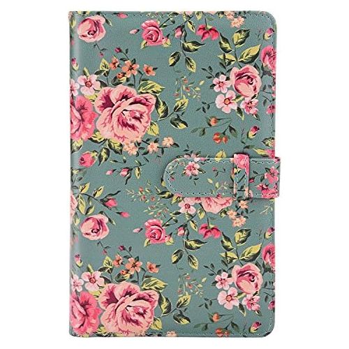  Sunmns Flower Wallet PU Leather Photo Album Compatible with Fujifilm Instax Mini 11 9 8 90 8+ 26 7s Instant Camera Film, Polaroid Snap Zip Z2300 PIC-300 Film (Retro Floral)