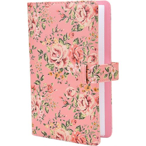  Sunmns Wallet PU Leather Photo Album Compatible with Fujifilm Instax Mini 11 9 8 90 8+ 26 7s Instant Camera Film, Polaroid Snap Zip Z2300 PIC-300 Film (Pink Floral)