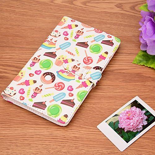  Sunmns Wallet PU Leather Photo Album Compatible with Fujifilm Instax Mini 11 9 8 90 8+ 26 7s Instant Camera Film, Polaroid Snap Zip Z2300 PIC-300 Film (Desserts)