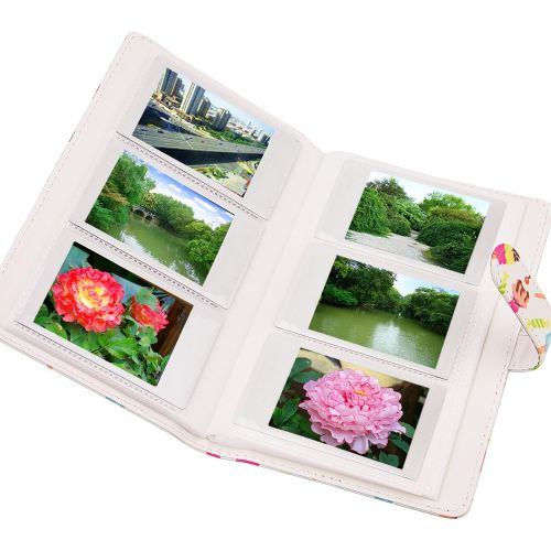  Sunmns Wallet PU Leather Photo Album Compatible with Fujifilm Instax Mini 11 9 8 90 8+ 26 7s Instant Camera Film, Polaroid Snap Zip Z2300 PIC-300 Film (Desserts)