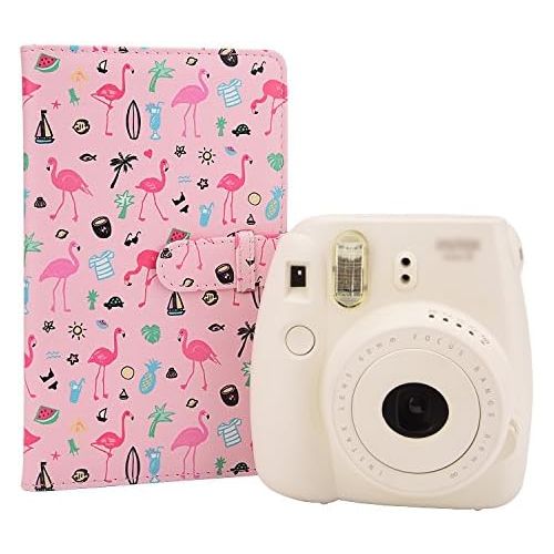  Sunmns Wallet PU Leather Photo Album Compatible with Fujifilm Instax Mini 11 9 8 90 26 7s Instant Camera Film, Polaroid Snap Zip Z2300 PIC-300 Film (Pink)