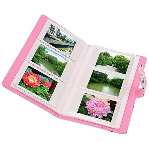  Sunmns Wallet PU Leather Photo Album Compatible with Fujifilm Instax Mini 11 9 8 90 26 7s Instant Camera Film, Polaroid Snap Zip Z2300 PIC-300 Film (Pink)