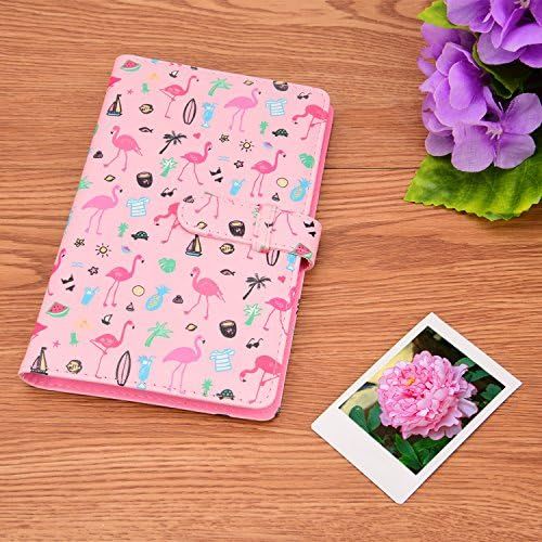  Sunmns Wallet PU Leather Photo Album Compatible with Fujifilm Instax Mini 11 9 8 90 26 7s Instant Camera Film, Polaroid Snap Zip Z2300 PIC-300 Film (Pink)