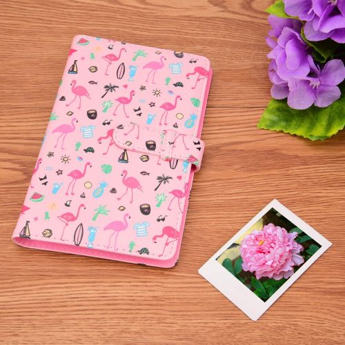  Sunmns Wallet PU Leather Photo Album Compatible with Fujifilm Instax Mini 11 9 8 90 26 7s Instant Camera Film, Polaroid Snap Zip Z2300 PIC-300 Film (Pink)