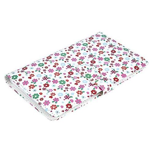  Sunmns Floral Wallet PU Leather Photo Album Compatible with Fujifilm Instax Mini 11 9 8 90 8+ 26 Instant Camera Film, Polaroid Snap Zip Z2300 PIC-300 Film (White Floral)