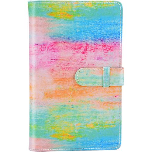  Sunmns Colorful Wallet PU Leather Photo Album Compatible with Fujifilm Instax Mini 11 9 8 90 8+ 26 7s Instant Camera Film, Polaroid Snap Zip Z2300 PIC-300 Film (Rainbow)