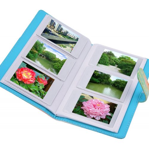  Sunmns Colorful Wallet PU Leather Photo Album Compatible with Fujifilm Instax Mini 11 9 8 90 8+ 26 7s Instant Camera Film, Polaroid Snap Zip Z2300 PIC-300 Film (Rainbow)