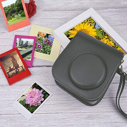  SUNMNS PU Leather Protective Compact Case Compatible with Fujifilm Instax Mini 11 Instant Camera (Black)