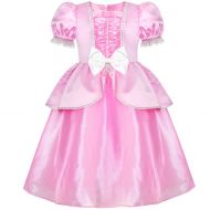 Sunny+Fashion Sunny Fashion Girls Dress Pink Princess Cosplay Costume Dress Up Party Size 6-12