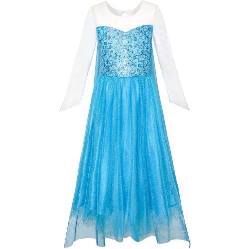  Sunny+Fashion Sunny Fashion Girls Dress Elsa Princess Accessories Crown Magic Wand Size 3-12