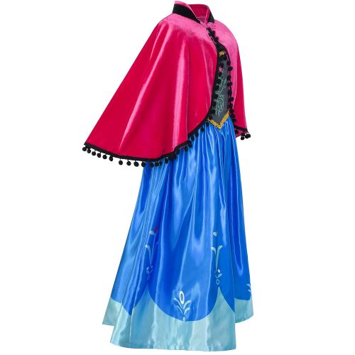  Sunny+Fashion Sunny Fashion Princess Dress Anna Costume Accessories Crown Magic Wand Size 5-12