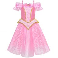 Sunny+Fashion Sunny Fashion Princess Aurora Costume Briar Rose Accessories Crown Magic Wand