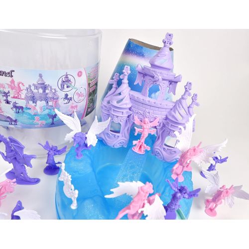  Sunny Days Entertainment Maxx Action Sparkle Dreamland Toy Unicorn Figures with Fairies, Dragons, Castles and Storage Container