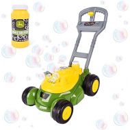 John Deere Bubble-N-Go Mower - Toy Lawn Mower with Bubble Solution | Green Automatic Bubble Machine | No Batteries Required - Sunny Days Entertainment,Green/Yellow