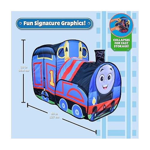  Thomas & Friends Tent - Pop Up Play Tent for Kids - Big Thomas The Train Toys - Sunny Days Entertainment