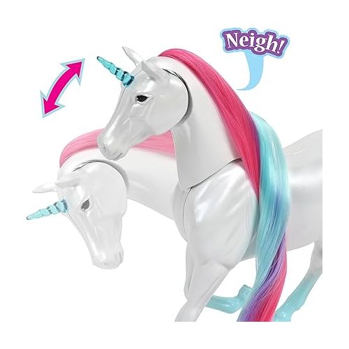  Sunny Days Entertainment Blue Ribbon Champions Fantasy Unicorn Grooming Set, Fantasy Toy Horse with Sounds and 12 Accessories, 4+