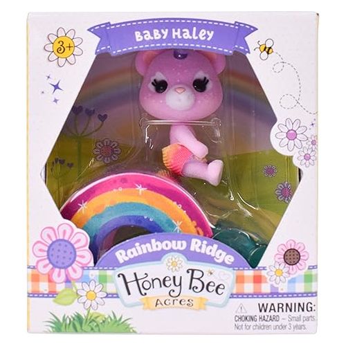  Sunny Days Entertainment Honey Bee Acres Rainbow Ridge Fantasy Collectible Toy Figure Series, Surprise Set includes Flocked Poseable Figure with Accessory, Assorted Style, Great Gift for Girls 3+