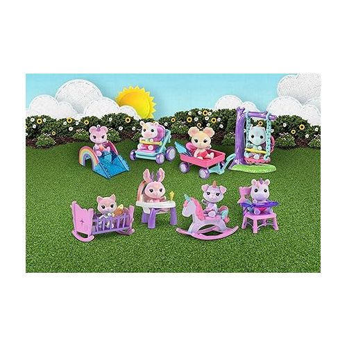  Sunny Days Entertainment Honey Bee Acres Rainbow Ridge Fantasy Collectible Toy Figure Series, Surprise Set includes Flocked Poseable Figure with Accessory, Assorted Style, Great Gift for Girls 3+