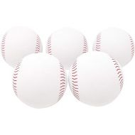 Sunny Days Entertainment Oversized Foam Baseballs for Kids - for Hitting or Replacement Balls | Soft Tball for Toddlers - 5 Pack, White