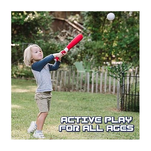  Sunny Days Entertainment Oversized Foam Baseballs for Kids - for Hitting or Replacement Balls | Soft Tball for Toddlers - 5 Pack, White