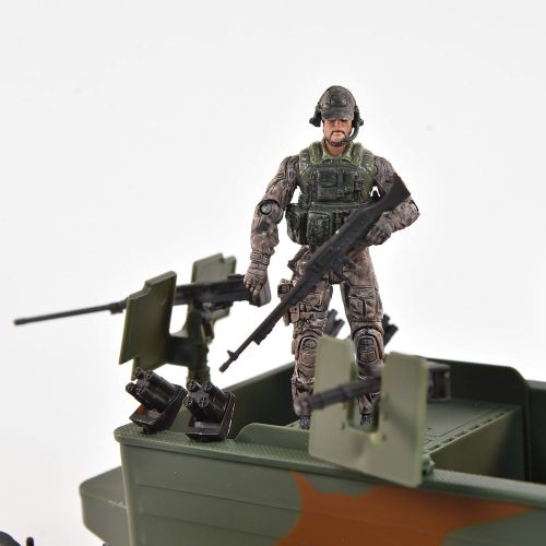  Elite Force Naval Special Warfare Gunboat  Vehicle Playset with 2 Action Figures and Realistic Accessories | Military Boat Toy Set for Kids